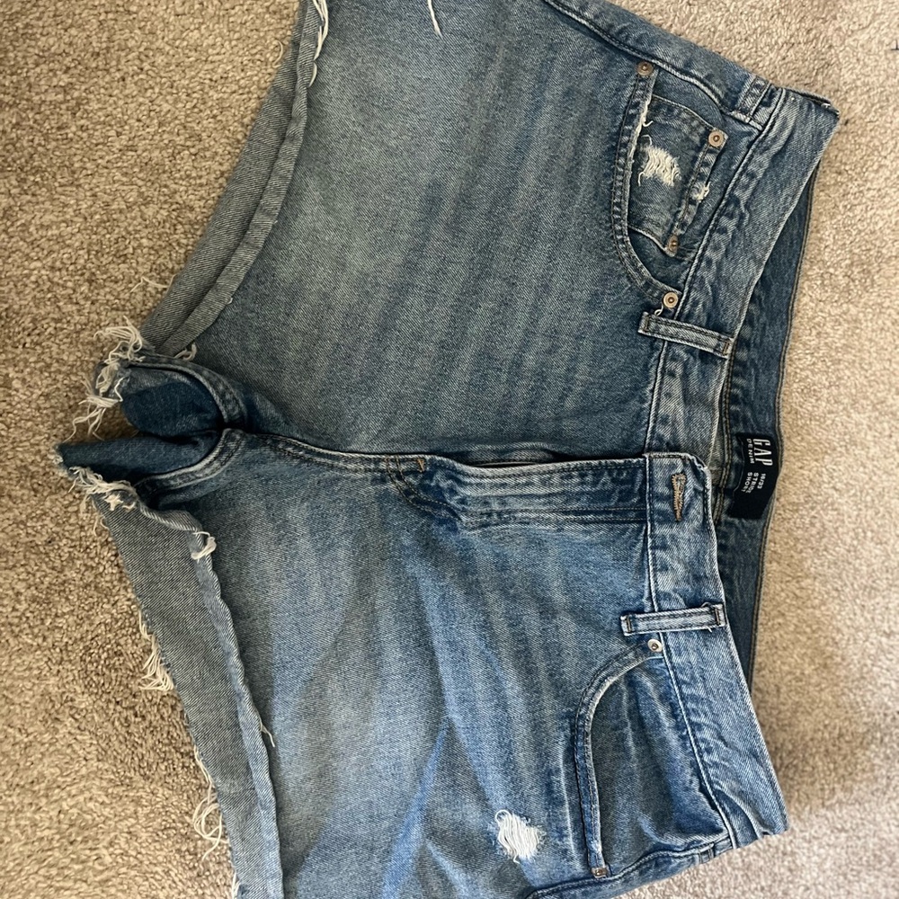 Distressed Denim Shorts